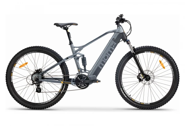VTT Electrique Tout Suspendu Moma E-MTB 29'' Shimano Altus 8V Gris 3 VTT Electrique Tout Suspendu Moma E-MTB 29'' Shimano Altus 8V Gris – Image 2