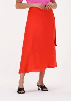 Gestuz Jupe Midi Luella Wrap Skirt En Orange