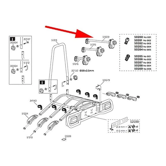 Bras Long Thule EuroRide 943 2 Bras Long Thule EuroRide 943
