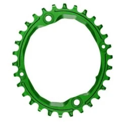 Plateau Mono ABSOLUTEBLACK OVAL 104BCD 9/10/11/12V 4 Trous 104mm Vert