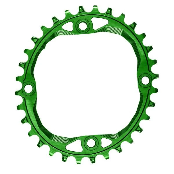 Plateau Mono ABSOLUTEBLACK OVAL 104BCD 9/10/11/12V 4 Trous 104mm Vert 4 Plateau Mono ABSOLUTEBLACK OVAL 104BCD 9/10/11/12V 4 Trous 104mm Vert – Image 2