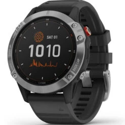 GARMIN FENIX 6 SOLAR SILVER W/BLACK BAND 21