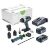 Perceuse-visseuse à Percussion 18V Festool QUADRIVE + 2 Batteries + Chargeur Rapide + SYS3 - 577248 -Boutique Campagnolo AFD 181177