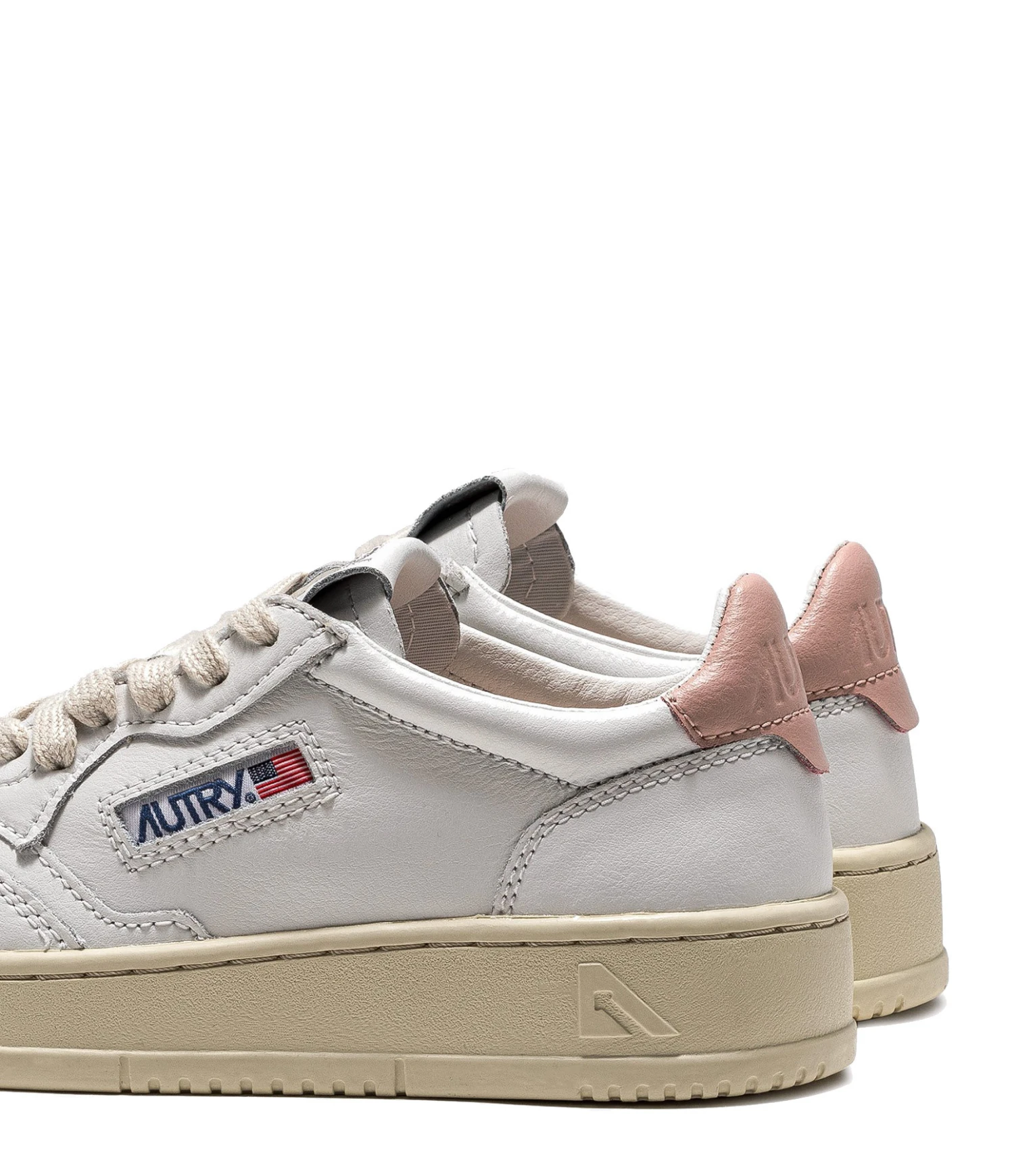Baskets 01 Low Cuir Blanc Rose 6 Baskets 01 Low Cuir Blanc Rose – Image 4