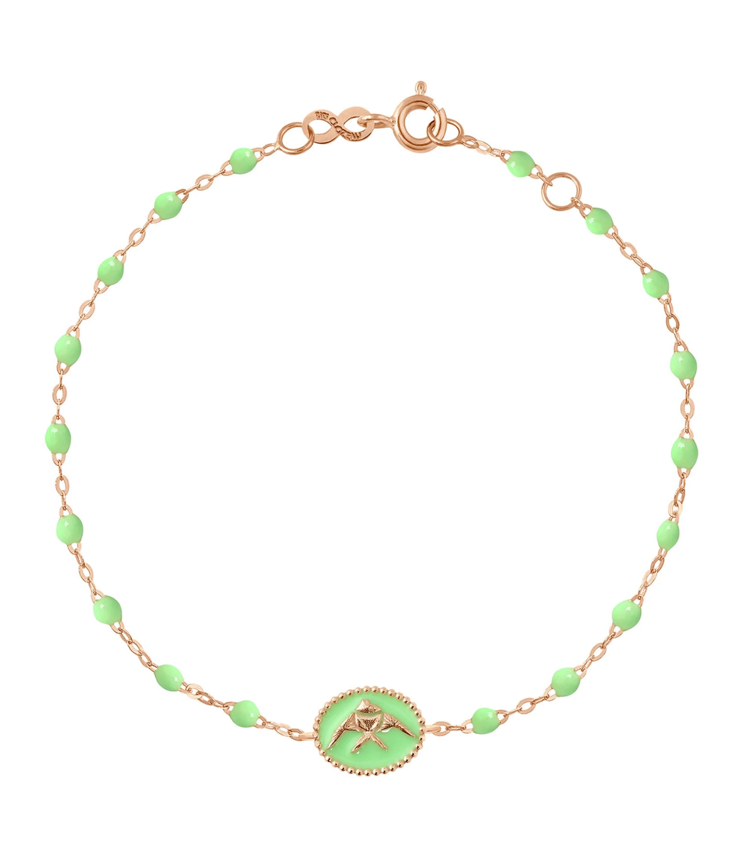 Bracelet Poisson Ange Perles Résine Or Rose 2 Bracelet Poisson Ange Perles Résine Or Rose