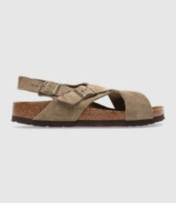 Birkenstock Sandales Tulum Cuir Suédé Taupe
