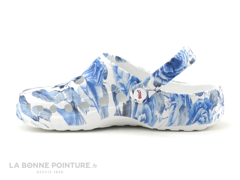 Woz Cheese Bluette - Bleu Blanc - Sabot Fleuri 5 Woz Cheese Bluette - Bleu Blanc - Sabot Fleuri – Image 3