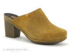 Jungla 7855 Albero - Sabot Femme Cuir Jaune - Talon Haut