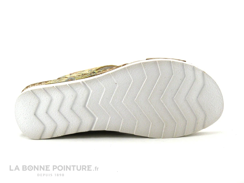 Morans MILTON 28724 - Beige Or Fleuri - Mule Compensee Femme 5 Morans MILTON 28724 - Beige Or Fleuri - Mule Compensee Femme – Image 4