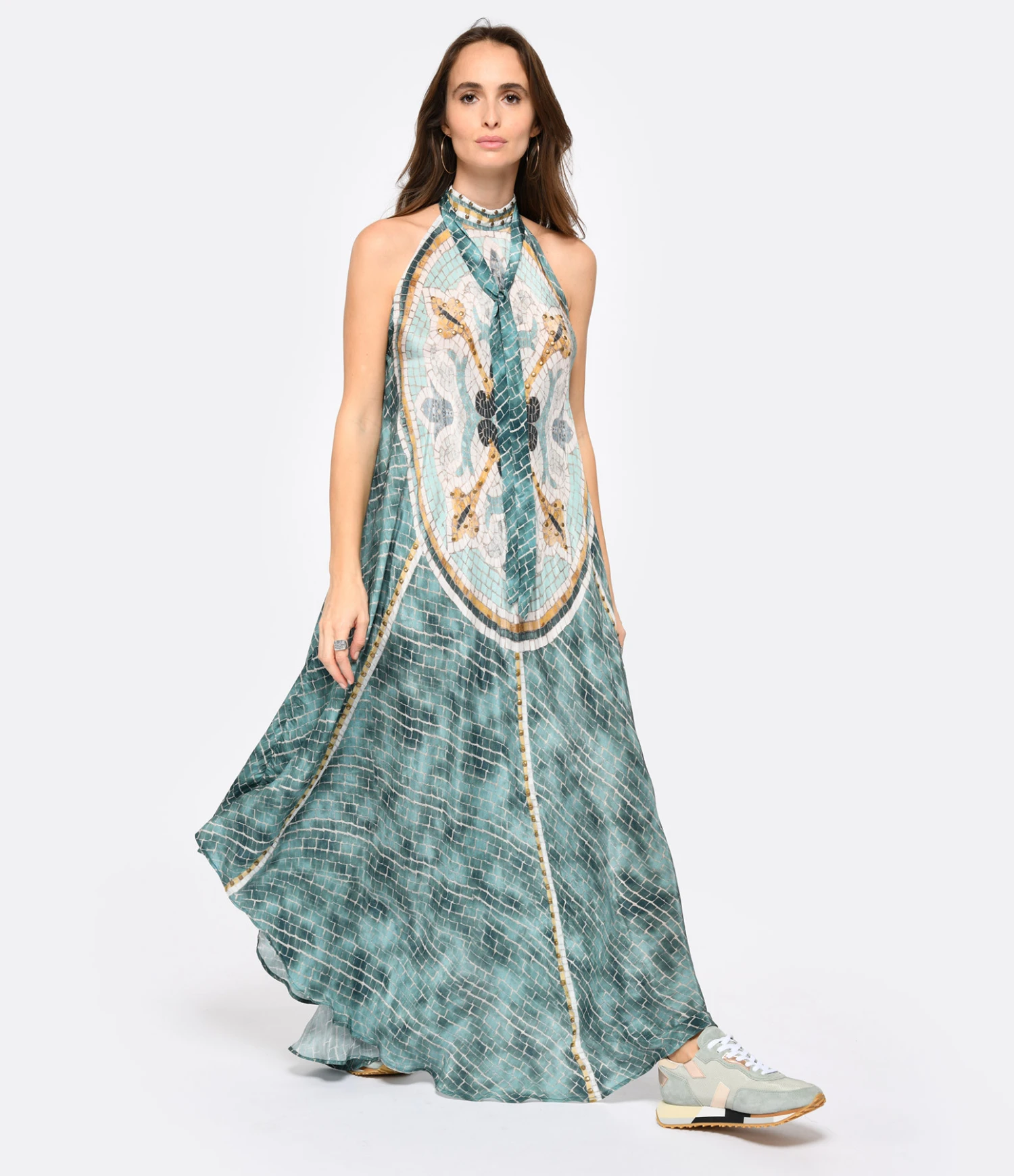 Baskets Rush M Mesh Cuir Mirror Sauge Crème 8 Baskets Rush M Mesh Cuir Mirror Sauge Crème – Image 6