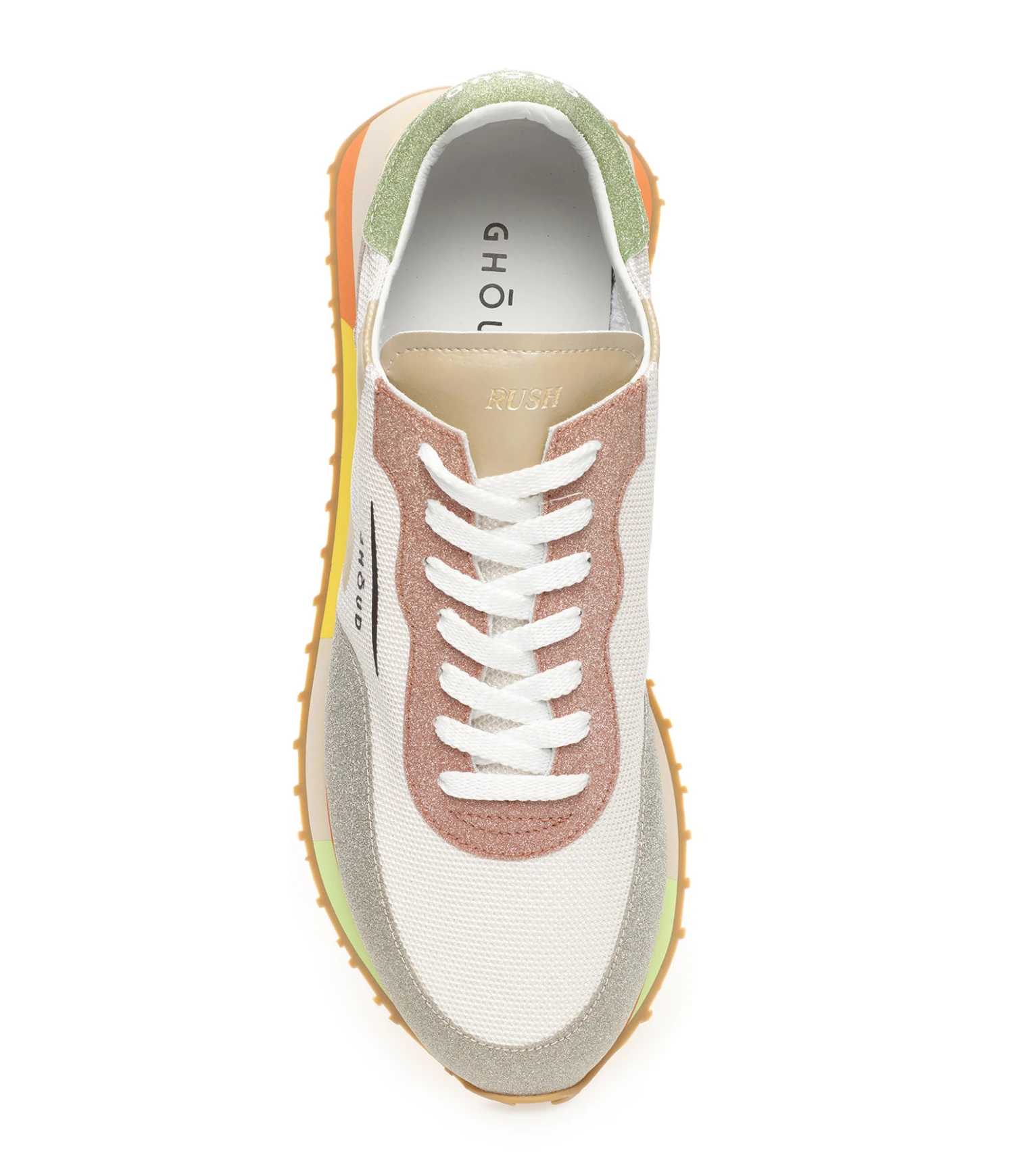 Baskets Star M Mesh Glitter Crème Vert 4 Baskets Star M Mesh Glitter Crème Vert – Image 2