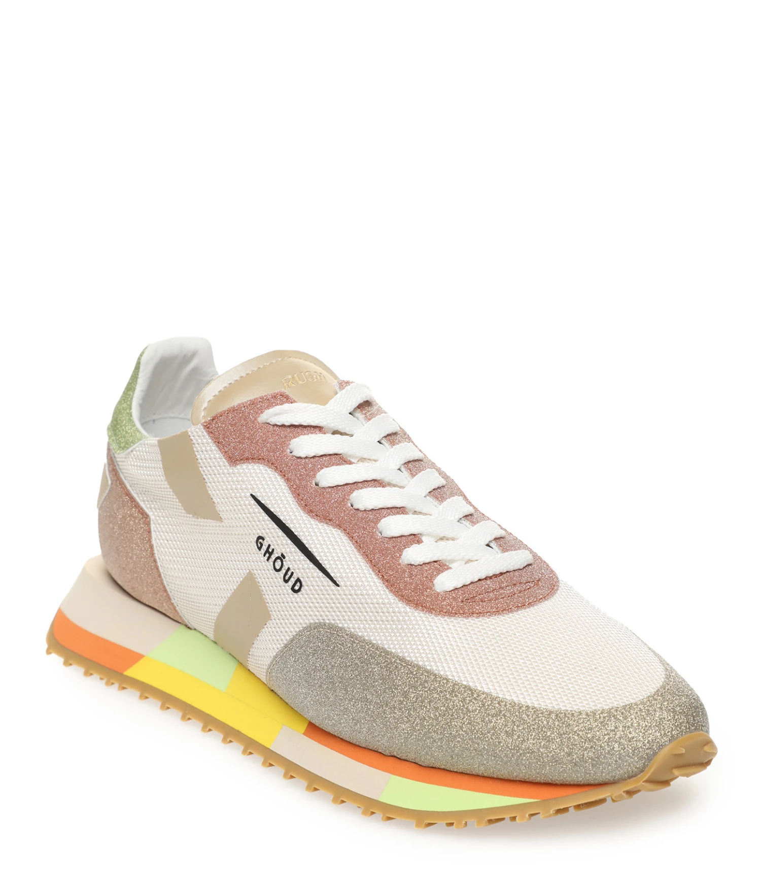 Baskets Star M Mesh Glitter Crème Vert 5 Baskets Star M Mesh Glitter Crème Vert – Image 3