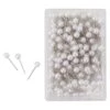 Lot De 200 Petites épingles Perles Blanches, Longueur 1,6 Cm, Aiguilles Têtes Nacrées