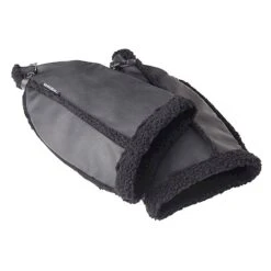 Manchons BASIL Noirs En Cuir Végétal Pour Guidon Vélo