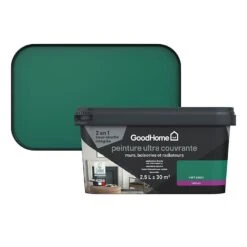 Castorama Peinture Couleur 2 En 1 Velours GoodHome Vert Néon 2,5L