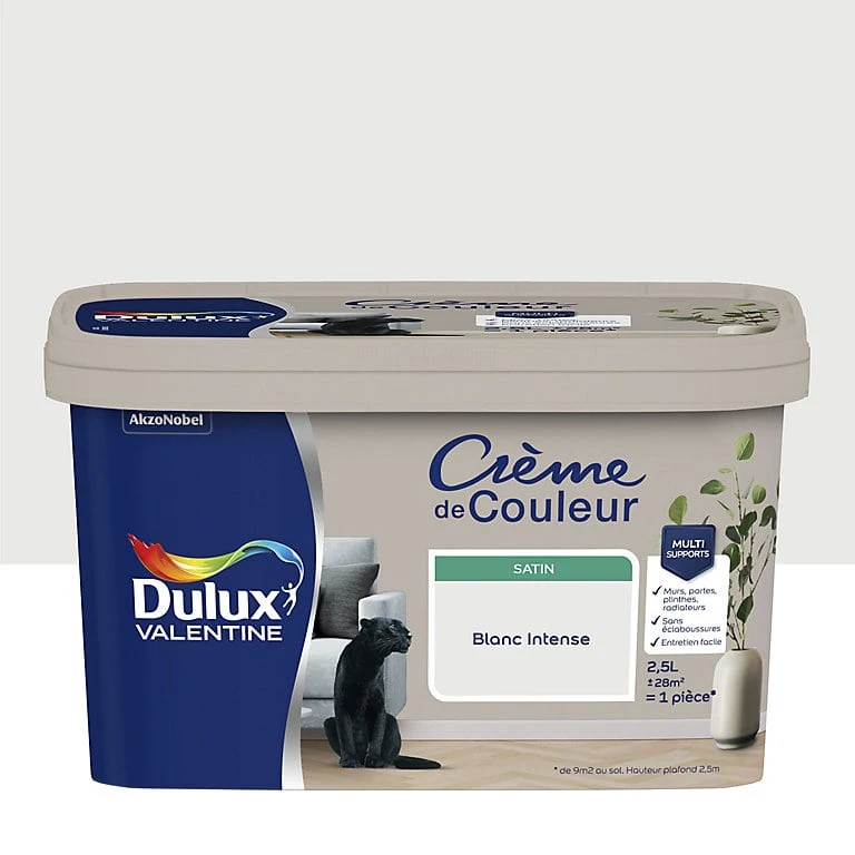 Castorama Peinture Crème De Couleur Dulux Valentine Satin Blanc Intense 2,5L 3 Castorama Peinture Crème De Couleur Dulux Valentine Satin Blanc Intense 2,5L