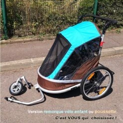Remorque Vélo Pliable Pour 2 Enfants Maxxus -Boutique Campagnolo remorque velo pliable pour 2 enfants maxxus 4