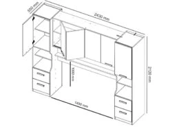 Pont De Lit RIGA 140 Cm Sonoma Sans Fond -Boutique Campagnolo riga 140 a98b