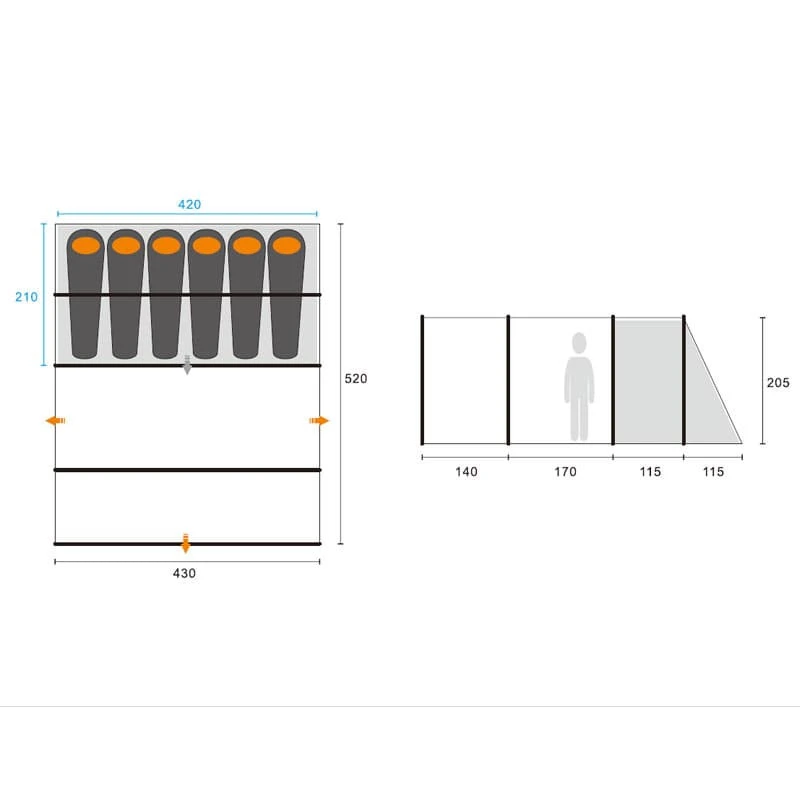Tente Camping 6 Places Trigano BILBAO 6 9 Tente Camping 6 Places Trigano BILBAO 6 – Image 8